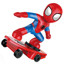 Mới Qida Marvel Người nhện chính hãng Trẻ em Điều khiển từ xa Stunt Xe tay ga cho bé trai Quà tặng sinh nhật 3 - 7 năm Xe điện điều khiển từ xa