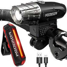Bán nóng 2256 đèn pha USB đèn xe đạp Đèn cảnh báo Đèn pha đèn hậu đặt đèn xe đạp leo núi Đèn xe đạp