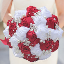 đám cưới dài hạn nguồn cung cấp cung cấp siêu đẹp băng hoa cưới hoa nắm giữ sọc cầm hoa đính cườm cung cấp W224 Cầm hoa