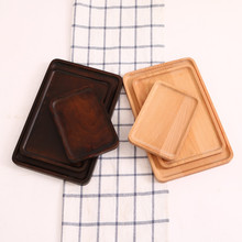 pallet gỗ vuông vức không vướng bánh pizza tấm sáng cây gỗ sồi khay trà khay bánh có thể được tùy chỉnh Món ăn