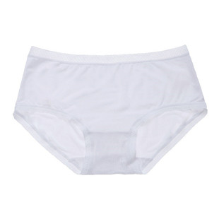 中高端内裤女式竹炭面料低腰蕾丝边三角裤白色简约透气舒适粉红