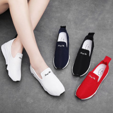 Giày thể thao mùa xuân và mùa thu mới 2019 Giày vải Hàn Quốc xuyên biên giới đôi giày nhỏ màu trắng đôi giày nữ một thế hệ F108 Giày thể thao nữ