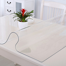 PVC trong suốt vải thủy tinh tấm chống thấm nước nóng pad tinh thể pha lê rõ ràng tấm bàn ăn mềm Khăn trải bàn / khăn trải bàn
