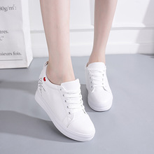 2017 giày nhỏ màu trắng mới tăng nền tảng muffin giày thể thao mùa thu trắng giản dị thấp để giúp giày nữ Giày cao