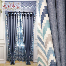 rèm cửa vải Keqiao gạo bán buôn hai mặt in khâu rèm cửa phòng ngủ phòng khách rèm cửa màn đơn giản Rèm đơn giản