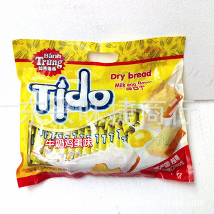 越南面包干包邮友谊牌jTIdo面包干鸡蛋牛奶面包干350g 16包/件