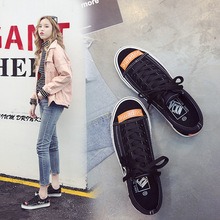 Mùa xuân 2019 mới giày vải Hàn Quốc nữ sinh viên hoang dã chụp đôi giày nhỏ màu đen siêu lửa đôi giày nữ F169 Giày vải nữ