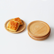 gỗ sồi 14cm Nhật món ăn tráng miệng bằng gỗ món ăn toàn món ăn phương Tây bếp nướng bán kính khay giữ cốc Bát trái cây