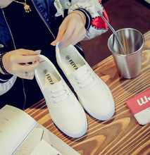 Flying Yao low help j bộ giày vải nữ phiên bản Hàn Quốc tăng giày nhỏ màu trắng muffin giày sinh viên trắng dày G-178 Giày vải nữ