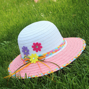 儿童太阳帽夏季新款 韩版折叠女童防晒遮阳帽子草帽批发地摊包邮