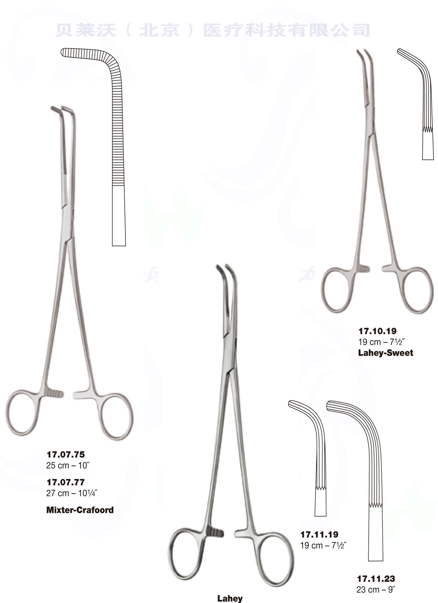 支气管钳price-thomas bronchus forceps belevor加工