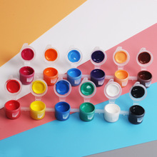 Nhà máy sản xuất trực tiếp 3 ml sơn acrylic 6 mảnh Trẻ em sơn bột diều thạch cao sắc tố đặc biệt Đồ dùng nghệ thuật