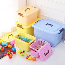 Hộp nhựa lớn lưu trữ xách tay hộ gia đình trẻ em hộp lưu trữ đồ chơi ròng rọc Hộp lưu trữ xe ngoài trời Hộp lưu trữ