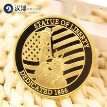Tuỳ huy chương kim tiền xu kỷ niệm Tượng Nữ thần Tự do biểu tượng cung cấp tùy chỉnh cao cấp tiền xu vàng và bạc Quà tặng tùy chỉnh