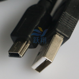 mini5PIN  USB数据充电线T型接口转USB标准车载MP3迷你连接器