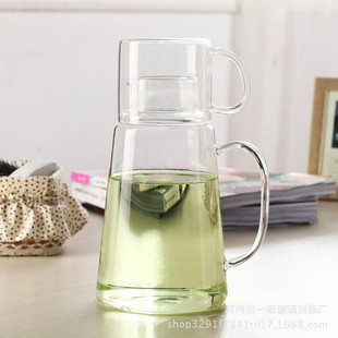 家用防爆耐热耐高温玻璃冷水壶晾凉开水大容量扎壶水瓶带盖1.5L