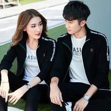 Trang phục thể thao giản dị phù hợp với phụ nữ xuân hè 2019 mùa thu mới phiên bản Hàn Quốc của đồng phục bóng chày mỏng thời trang ba bộ Bộ đồ thể thao nữ