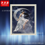 diy钻石画 月亮女神四 新款俄罗斯外贸爆款 魔方圆钻 装饰画批发