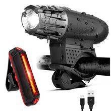 Đèn báo xe đạp mới 2256 Đèn sạc USB đèn hậu Đèn hậu xe đạp leo núi Đèn pha 300 lumens Đèn xe đạp