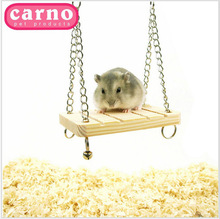 Xe hamster đồ chơi hamster cung cấp hamster chuông rung vật nuôi nhỏ đồ chơi bằng gỗ cung cấp gỗ bán buôn Hamster đồ chơi