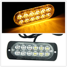 Đèn cảnh báo siêu mỏng 12 đèn mới Xe bán tải nhấp nháy ánh sáng nhấp nháy 12-24v vạn năng Đèn nhấp nháy