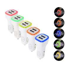 Đèn LED đôi sạc đôi USB vuông sạc xe hơi 2.1A sạc đa chức năng xe sạc nhà máy bán trực tiếp Sạc xe hơi
