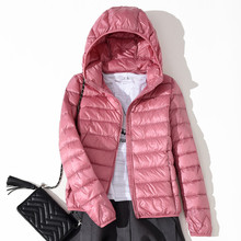 Mùa thu và mùa đông mới mùa thu mỏng xuống áo khoác trùm đầu ngắn giản dị cỡ lớn Áo khoác nữ bán buôn 18002 Áo khoác nữ
