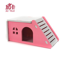 Ja-kal Gaka in nghiêng hamster đồ chơi cung cấp Nhà gỗ lớn biệt thự hai tầng biệt thự Hamster đồ chơi