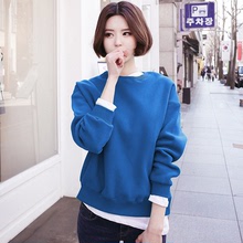 7104 # real shot 2018 Quần áo thu đông Hàn Quốc Dongdaemun nữ khâu đầu áo len trắng cổ tròn áo len nữ phiên bản Hàn Quốc Áo len nữ
