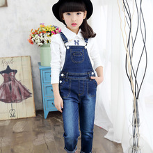 Quần denim trẻ em quần áo mùa thu Phiên bản Hàn Quốc của trẻ em đa năng Slim cotton mới vừa phải Quần yếm