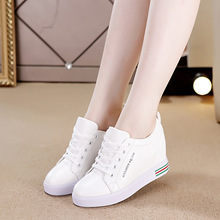 Mùa hè 2017 mới nhỏ giày trắng tăng nền tảng muffin giày thể thao mùa thu trắng giản dị thấp để giúp giày nữ Giày cao
