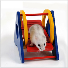 Amazon hawking hamster cầu vồng swing slab hamster swing hamster gỗ tự làm đồ chơi cung cấp Vệ sinh vật tư