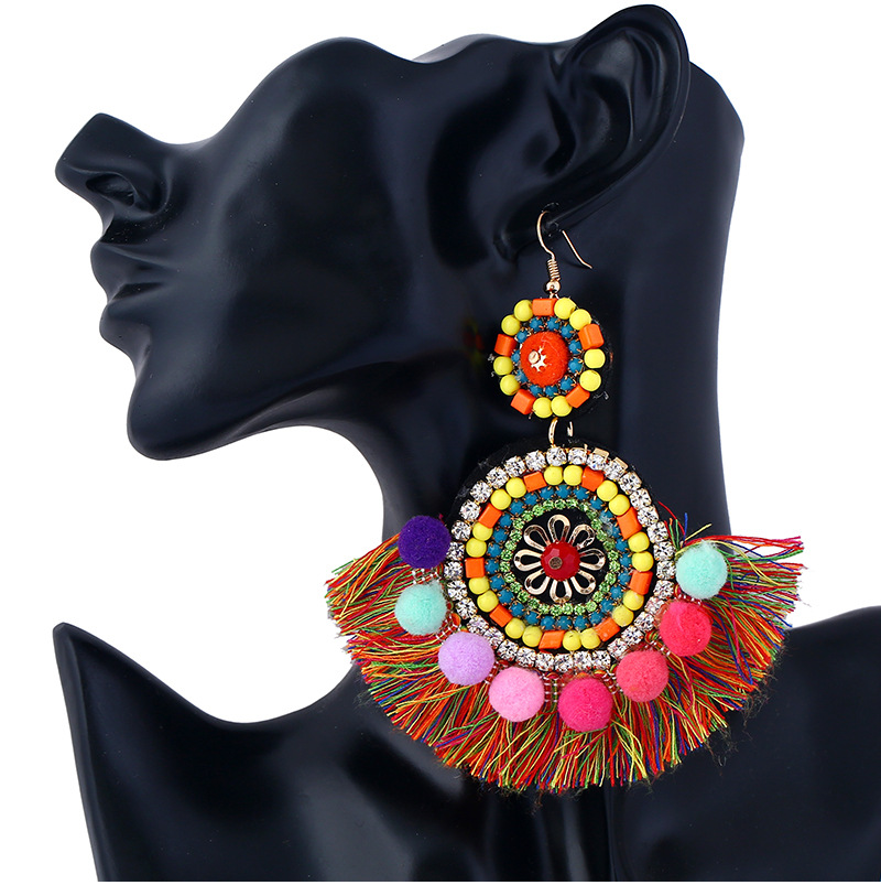 Occident and the United States Bead Drip oil earring (KC gold - black)NHKQ1145-KC gold - black