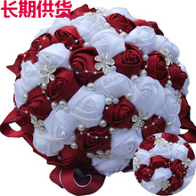 Các nhà sản xuất băng cô dâu cầm hoa hoa cưới ngọc trai lăm cầm hoa Amazon cung cấp mong muốn W224A Cầm hoa