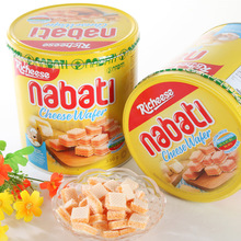 Indonesia nhập khẩu ricotta nabat Bánh quy wafer phô mai Nabo 350g thực phẩm đóng hộp bình thường Bánh quy