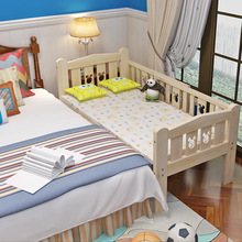 Giường gỗ chắc chắn cho trẻ em với lan can giường kính thiên văn giường cũi cho bé gái kéo đẩy học sinh giường đơn có thể thu vào Giường trẻ em