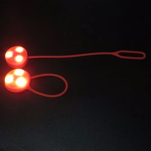 厂家直销led硅胶背包灯挂件 户外骑行警示用品圆形发光背包灯