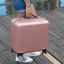 Kinh doanh nam mặt cắt ngang nhỏ xe đẩy trường hợp túi hành lý nữ 20 hộp du lịch Hàn Quốc 16 khung lên máy bay mini 18 inch Vali nóng