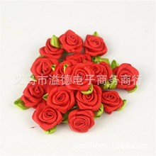 Thắt lưng polyester 1,5cm hoa hồng handmade ruy băng hoa mô phỏng hoa mũ nón phụ kiện quần áo hoa nhỏ Phụ kiện quần áo