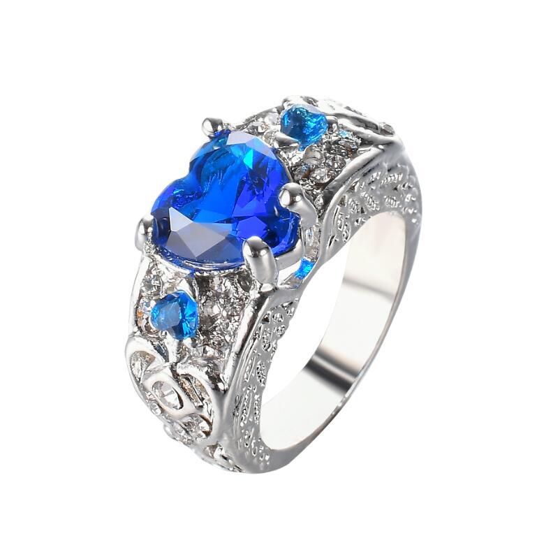 2021 Sapphire Rings Blue Diamond Ring Engagement Rings