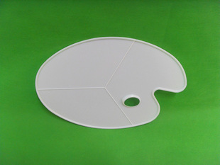 厂家直销环保PP塑料40cm长鱼形专业美术绘画学生调色盘平板