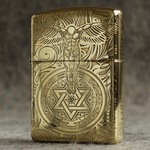 正品zippo防风打火机 纯铜五面 盔甲 环绕蚀刻 守护天使