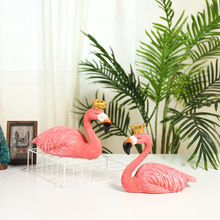 ins nordic sáng tạo nhà sinh hoạt truyền phòng nhựa tủ nữ hoàng trang trí vài vương miện đồ trang trí flamingo Quà sinh viên