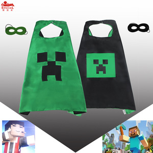 新款儿童我的世界苦力怕minecraft 披风斗篷面具套装表演服装道具