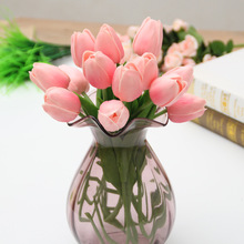 pu nhỏ mô phỏng hoa chi nhánh đơn tulip cảm thấy tulip trang trí nhà đám cưới cầm hoa cửa hàng nhà máy Cầm hoa