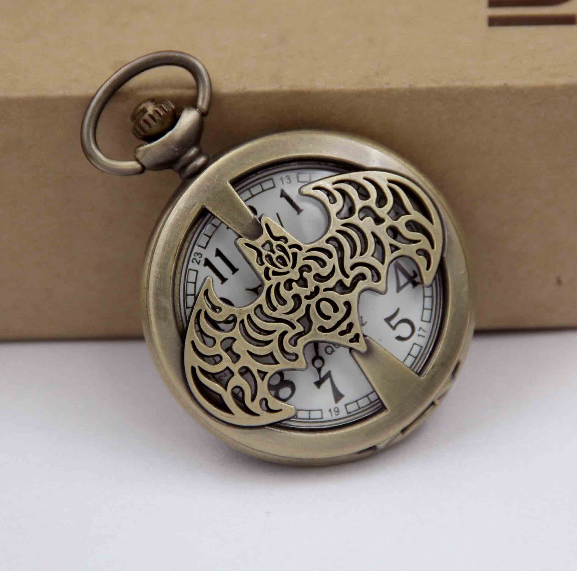 Retro Pocket Watch   Blessing bat Pocket Watch   Retro Pendant   China bat Pocket Watch   Hollow out bat Pocket Watch
