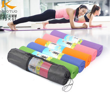 Kuotuo hot sale PVC4mm xanh yoga mat phục hồi cao tập thể dục mat nhảy chống trượt yoga tập thể dục Thảm tập yoga