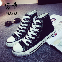 Fubu nhà sản xuất giày vải bán buôn giày nam và nữ Hàn Quốc mới đôi giày vải cao giày bình thường một thế hệ Giày vải nữ