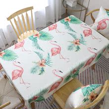 Bắc Âu nhỏ chim hồng hạc tươi bàn cà phê mô hình khăn trải bàn vải ins nổ hình chữ nhật dày tròn vải bảng bìa khăn Khăn trải bàn / khăn trải bàn