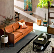 B & B Nội thất Bắc Âu căn hộ nhỏ da sofa nhỏ sofa đơn căn hộ kết hợp phòng ngủ đơn giản hiện đại sofa văn phòng Sofa da nghệ thuật
